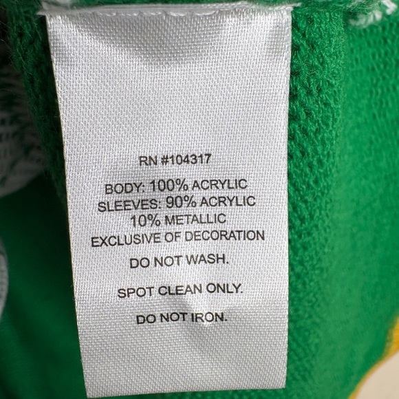 Tinsel Christmas Tree Sweater Dress Sz L Green Allison Brittney - Picture 9 of 9